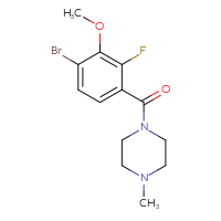 Chemical structure of 1-(4-bromo-2-fluoro-3-methoxybenzoyl)-4-methylpiperazine - CSSB06470229337
