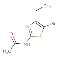 Chemical structure of N-(5-bromo-4-ethyl-1,3-thiazol-2-yl)acetamide - CSSB00010161382