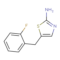 Chemical structure of 5-[(2-fluorophenyl)methyl]-1,3-thiazol-2-amine - CSSB00000246573