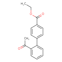 Chemical structure of ethyl 2'-acetyl-[1,1'-biphenyl]-4-carboxylate - CSSB00102633345