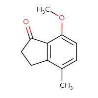Chemical structure of 7-methoxy-4-methyl-2,3-dihydro-1H-inden-1-one - CSSB00000080645