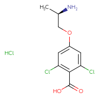 Chemical structure of 4-[(2R)-2-aminopropoxy]-2,6-dichlorobenzoic acid hydrochloride - CSSB14828291303