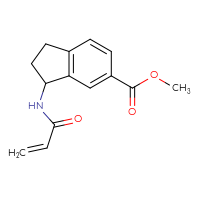 Chemical structure of methyl 3-(prop-2-enamido)-2,3-dihydro-1H-indene-5-carboxylate - CSSB21332073078