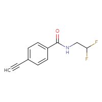 Chemical structure of N-(2,2-difluoroethyl)-4-ethynylbenzamide - CSSB01991707439