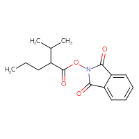 Chemical structure of 1,3-dioxo-2,3-dihydro-1H-isoindol-2-yl 2-(propan-2-yl)pentanoate - CSSB00116217642