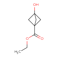 Chemical structure of ethyl 3-hydroxybicyclo[1.1.1]pentane-1-carboxylate - CSSB06446550719