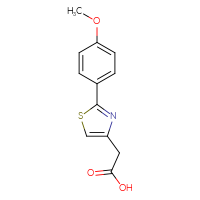 Chemical structure of 2-[2-(4-methoxyphenyl)-1,3-thiazol-4-yl]acetic acid - CSSB00000265844