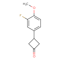 Chemical structure of 3-(3-fluoro-4-methoxyphenyl)cyclobutan-1-one - CSSB00012703771