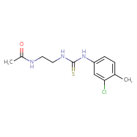 Chemical structure of N-(2-{[(3-chloro-4-methylphenyl)carbamothioyl]amino}ethyl)acetamide - CSSB01039171326