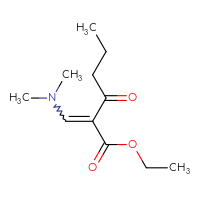 Chemical structure of ethyl 2-[(dimethylamino)methylidene]-3-oxohexanoate - CSSB00000719635