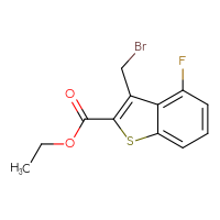 Chemical structure of ethyl 3-(bromomethyl)-4-fluoro-1-benzothiophene-2-carboxylate - CSSB00000701393
