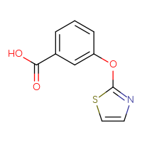 Chemical structure of 3-(1,3-thiazol-2-yloxy)benzoic acid - CSSB00000757796