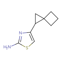 Chemical structure of 4-{spiro[2.3]hexan-1-yl}-1,3-thiazol-2-amine - CSSB00118513580