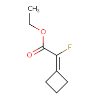 Chemical structure of ethyl 2-cyclobutylidene-2-fluoroacetate - CSSB00015595351