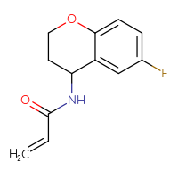 Chemical structure of N-(6-fluoro-3,4-dihydro-2H-1-benzopyran-4-yl)prop-2-enamide - CSSB01992885568