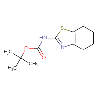 Chemical structure of tert-butyl N-(4,5,6,7-tetrahydro-1,3-benzothiazol-2-yl)carbamate - CSSB00012224528