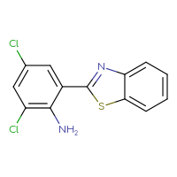 Chemical structure of 2-(1,3-benzothiazol-2-yl)-4,6-dichloroaniline - CSSB00000490105