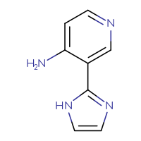 Chemical structure of 3-(1H-imidazol-2-yl)pyridin-4-amine - CSSB00013920221