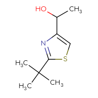 Chemical structure of 1-(2-tert-butyl-1,3-thiazol-4-yl)ethan-1-ol - CSSB00012101160