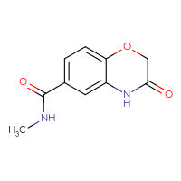 Chemical structure of N-methyl-3-oxo-3,4-dihydro-2H-1,4-benzoxazine-6-carboxamide - CSSB00000194216