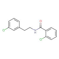 Chemical structure of 2-chloro-N-[2-(3-chlorophenyl)ethyl]benzamide - CSSB00104308526
