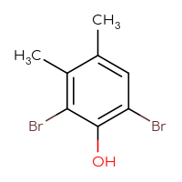 Chemical structure of 2,6-dibromo-3,4-dimethylphenol - CSSB00030662926