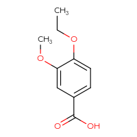 Chemical structure of 4-ethoxy-3-methoxybenzoic acid - CSSB00000184834