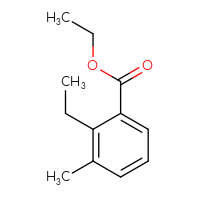 Chemical structure of ethyl 2-ethyl-3-methylbenzoate - CSSB00010710606