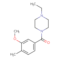 Chemical structure of 1-ethyl-4-(3-methoxy-4-methylbenzoyl)piperazine - CSSB00103833044