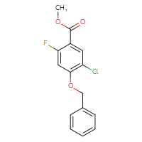 Chemical structure of methyl 4-(benzyloxy)-5-chloro-2-fluorobenzoate - CSSB00054966789