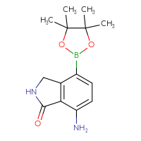 Chemical structure of 7-amino-4-(4,4,5,5-tetramethyl-1,3,2-dioxaborolan-2-yl)-2,3-dihydro-1H-isoindol-1-one - CSSB06258447488
