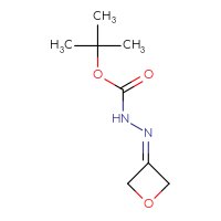 Chemical structure of N'-(oxetan-3-ylidene)(tert-butoxy)carbohydrazide - CSSB00015632804