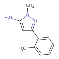 Chemical structure of 1-methyl-3-(2-methylphenyl)-1H-pyrazol-5-amine - CSSB00000765315