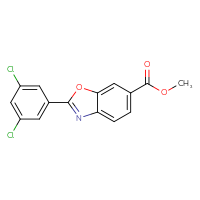 Chemical structure of methyl 2-(3,5-dichlorophenyl)-1,3-benzoxazole-6-carboxylate - CSSB03221031387