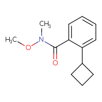 Chemical structure of 2-cyclobutyl-N-methoxy-N-methylbenzamide - CSSB01992781920
