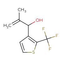 Chemical structure of 2-methyl-1-[2-(trifluoromethyl)thiophen-3-yl]prop-2-en-1-ol - CSSB00023032470