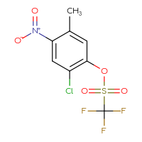 Chemical structure of 2-chloro-5-methyl-4-nitrophenyl trifluoromethanesulfonate - CSSB00153818384