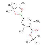 Chemical structure of tert-butyl 2,6-dimethyl-4-(4,4,5,5-tetramethyl-1,3,2-dioxaborolan-2-yl)benzoate - CSSB06263117683