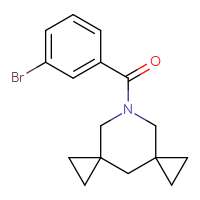 Chemical structure of 9-(3-bromobenzoyl)-9-azadispiro[2.1.2⁵.3³]decane - CSSB17433378301