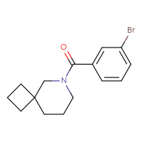 Chemical structure of 6-(3-bromobenzoyl)-6-azaspiro[3.5]nonane - CSSB01004641020