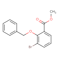 Chemical structure of methyl 2-(benzyloxy)-3-bromobenzoate - CSSB02126095234