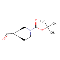 Chemical structure of tert-butyl (1S,6R,7S)-7-formyl-3-azabicyclo[4.1.0]heptane-3-carboxylate - CSSB20621779589
