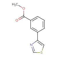 Chemical structure of methyl 3-(1,3-thiazol-4-yl)benzoate - CSSB00010261474