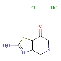 Chemical structure of 2-amino-4H,5H,6H,7H-[1,3]thiazolo[4,5-c]pyridin-7-one dihydrochloride - CSSB20963526843