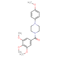 Chemical structure of 1-(4-methoxyphenyl)-4-(3,4,5-trimethoxybenzoyl)piperazine - CSSB00027987311