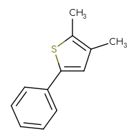 Chemical structure of 2,3-dimethyl-5-phenylthiophene - CSSB00000109571