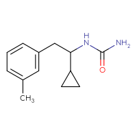 Chemical structure of [1-cyclopropyl-2-(3-methylphenyl)ethyl]urea - CSSB01654085902