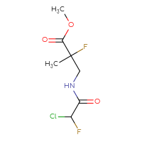 Chemical structure of methyl 3-(2-chloro-2-fluoroacetamido)-2-fluoro-2-methylpropanoate - CSSB21332120553