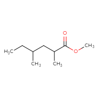 Chemical structure of methyl 2,4-dimethylhexanoate - CSSB00121582679