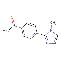 Chemical structure of 1-[4-(1-methyl-1H-imidazol-2-yl)phenyl]ethan-1-one - CSSB00011961948